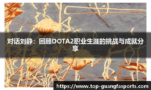 对话刘静：回顾DOTA2职业生涯的挑战与成就分享